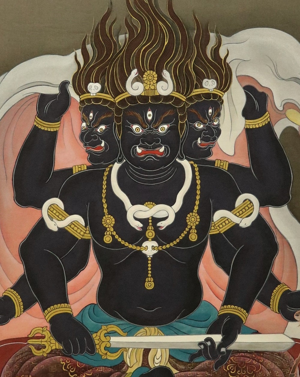 マハーカーラ(三面大黒天) – 木彫刻師 菊池 藍戒